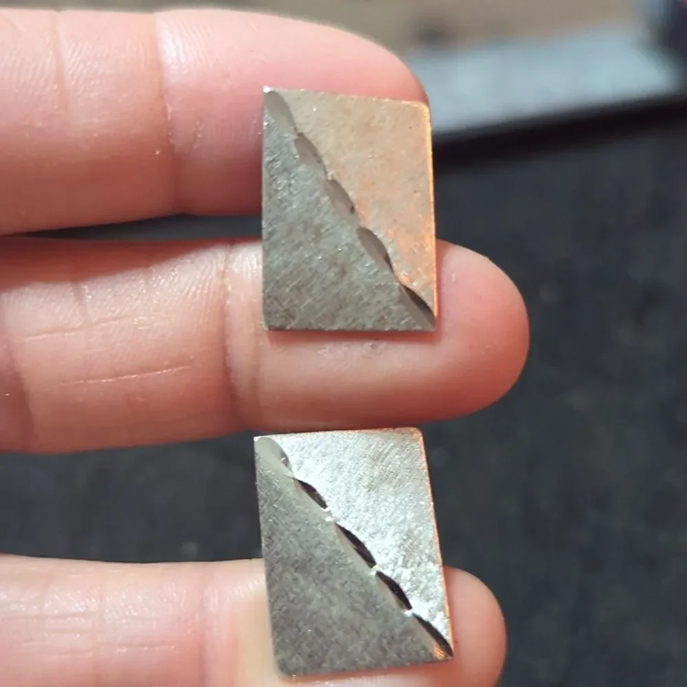 Vtg 925‎ Sterling Silver ANSON Diamond Cut Center Design Unique Cufflinks 10g